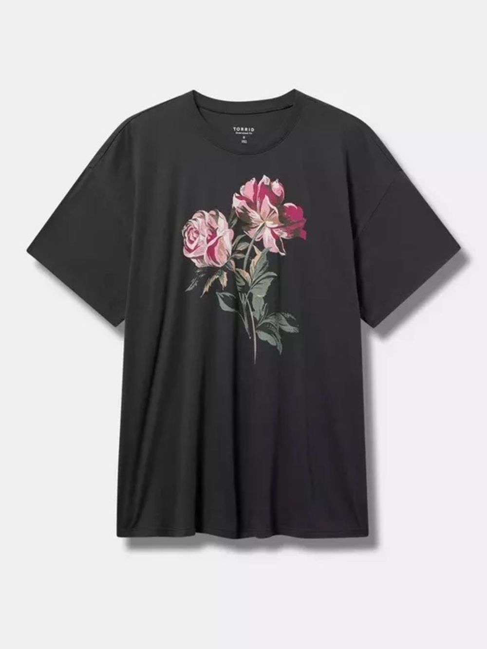 Torrid Two Roses Oversized Tunic Tee